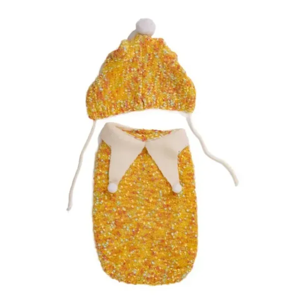 Hooded Knit with Pom-Pom dog sweater, style PK-W13