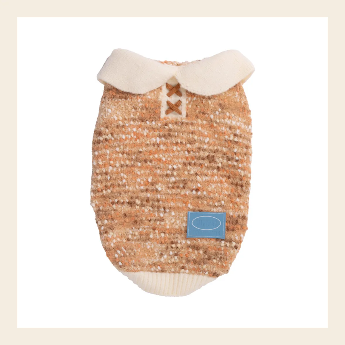 Peter Pan Collar Fuzzy Knit dog sweater